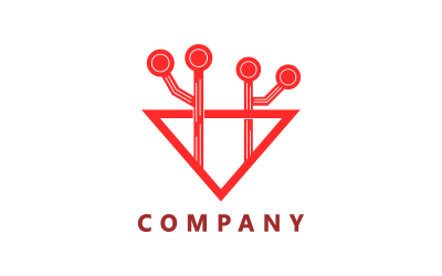 Einzigartige Tech-Logo-Designvorlage