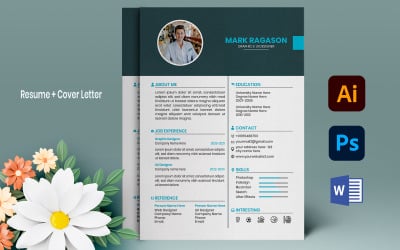 Professional Resume Template Design,  Word &amp;amp; PSD Resume