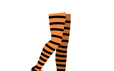 Spooky Halloween Witch Legs Icon Graphic Resource