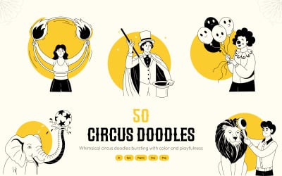 MOdern Circus Drawing Art Set