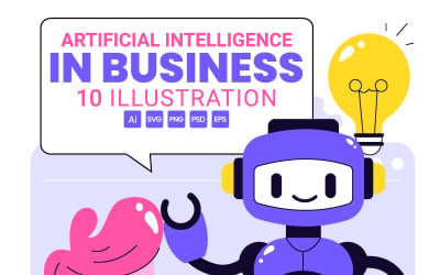 10 Illustrationer om artificiell intelligens i affärsvärlden