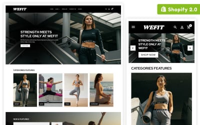 Wefit - Tema Shopify responsivo para roupas de ginástica para comércio eletrônico