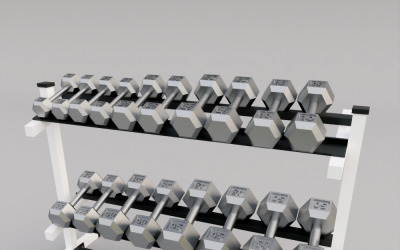 Gym Dumbell Set 3D-modell