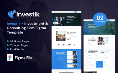 Investik – 投资与咨询 Figma 模板