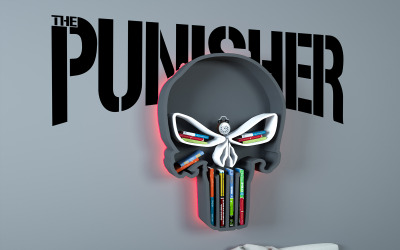 Modello 3D della libreria Punisher