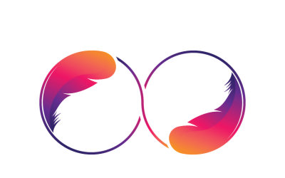 Modello di logo Feather Infinity