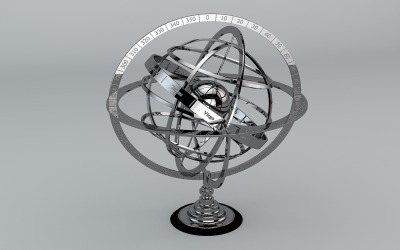 Modelo 3D da esfera armilar