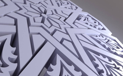Modelo 3D de decoração de arte islâmica