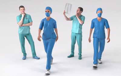 Modelo 3D de un médico