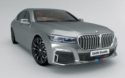 Modelo 3D del BMW M7 2020