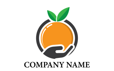 Orange Fruit Logo Template – Free Download
