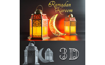 Pacote Ramadan Kareem modelo 3D