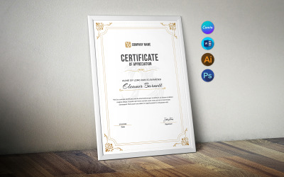 Professional Certificate of Appreciation Template – printable &amp;amp; editable in Canva and Word.