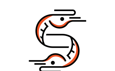 Shrimp Letter S Logo Template