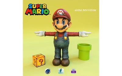 Super Mario testvérek 3D modell