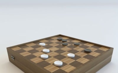 Checkers Draughts Game 3d model