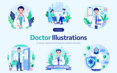 Doctor Illustration Art Set