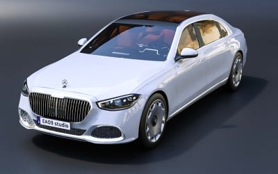 2021 Mercedes Maybach S600 3D-Modell