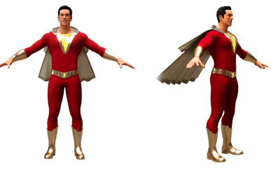 Modello 3D del supereroe SHAZAM