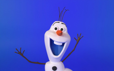 Modelo 3D do personagem de desenho animado Frozen Olaf