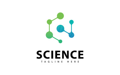 Bilim markası tasarımı için molekül logosu simgesi şablonu. 11