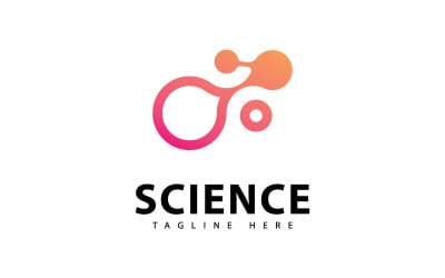 Bilim markası tasarımı için molekül logosu simgesi şablonu. 4