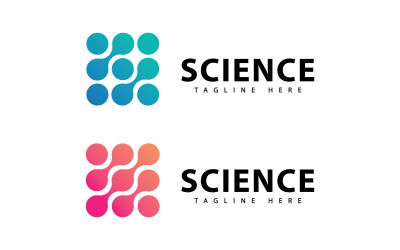 Modello di icona del logo molecolare per la progettazione di marchi scientifici. 5