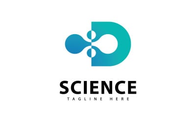 Bilim markası tasarımı için molekül logosu simgesi şablonu. 7