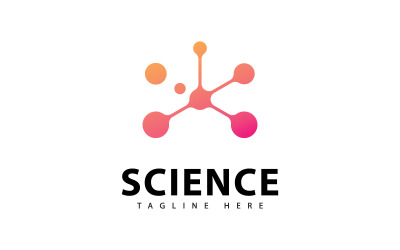 Modello di icona del logo della molecola per la progettazione del marchio scientifico. 9