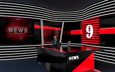 News Studios Light 3d model