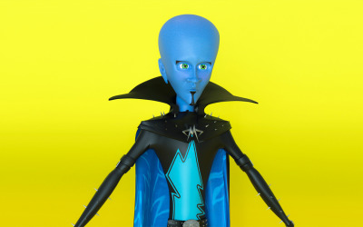 Personaje de dibujos animados de Mega Mind