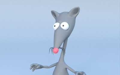 Sıçan Karikatürü çizgi film 3D modeli