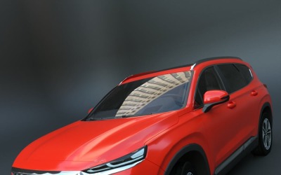 现代圣达菲2020 3d模型