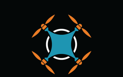 Modelo de design de logotipo de drone