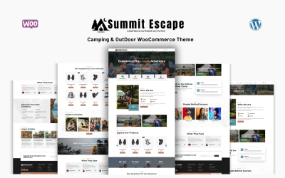 Summit Escape - WooCommerce šablona pro kempování, dobrodružství a outdoor