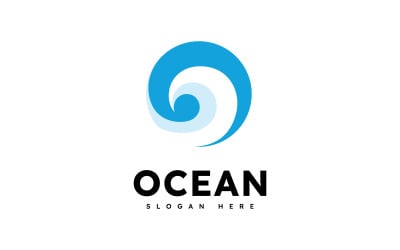 Ocean Wave Logo Template Vector, Ocean einfaches und modernes Logodesign 11