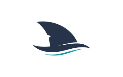 Shark fin logo symbol design illustration 2