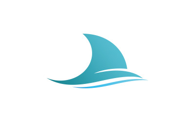 Shark fin logo symbol design illustration 3