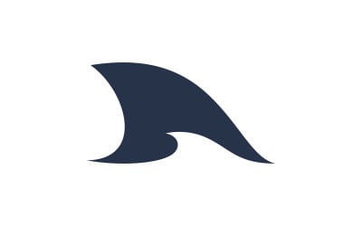 Shark fin logo symbol design illustration 4