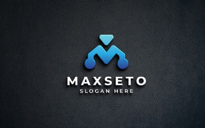 Digital Letter M Professional Logo