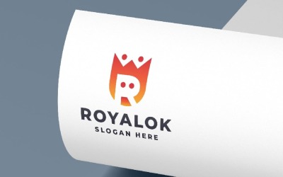 Modern R-letter kroonlogo - Koninklijk en premium ontwerp