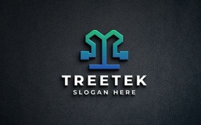 Modern Tree Logo - Digital &amp;amp; Green Tech Design