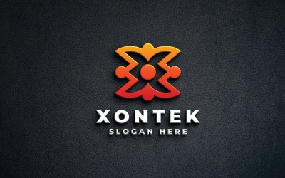 Modern X Letter Logo - Network &amp;amp; Connection Design