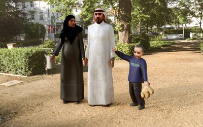 Arabische familie mensen 3D-model