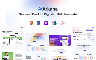 Arkana - HTML-шаблон SaaS та цифрових продуктів