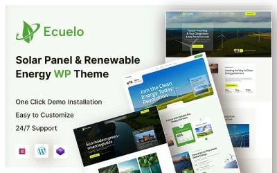Ecuelo – Solar Panel Ecology &amp;amp; Renewable Energy WordPress Theme