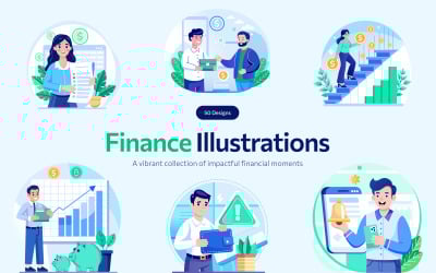 Finance Illustration Art Set