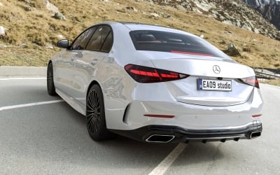 3D-модель Mercedes-Benz C-класса AMG 2022 года