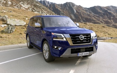 3д модель NISSAN ARMADA PLATINUM 2022 года выпуска