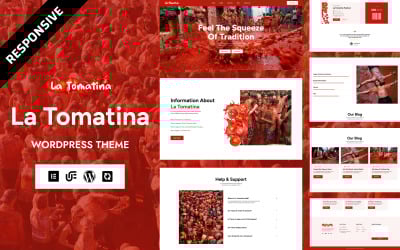 La Tomatina - Tema WordPress Elementor incentrato su festival, eventi e celebrazioni